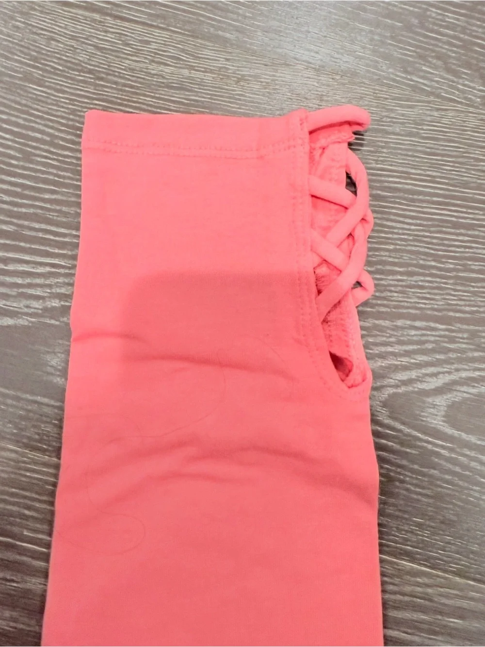 Old Navy Coral Pink Kids Leggings with Ankle Lattice